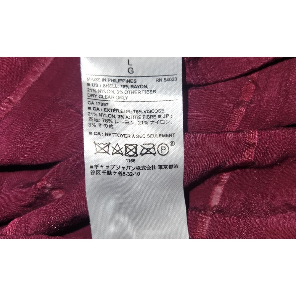 Banana Republic Textured Burgundy Button Up Shirt
LARGE - Picture 6 of 7